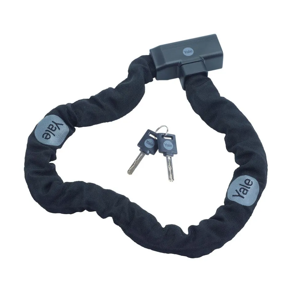 Łańcuch rowerowy z zamkiem na klucz Yale Essential Security, 90 x 0,8 cm