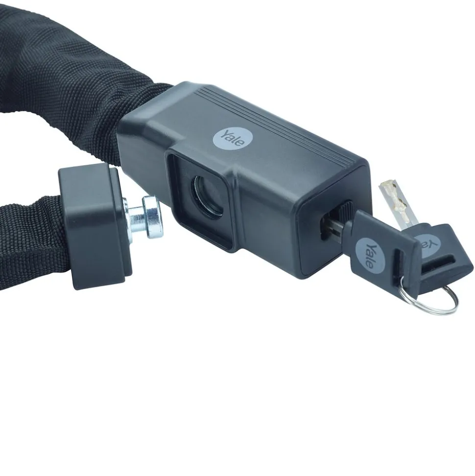 Łańcuch rowerowy z zamkiem na klucz Yale Essential Security, 90 x 0,8 cm
