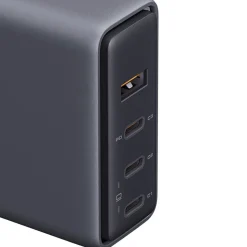 Ładowarka sieciowa Aukey PA-C6 Comet Mix GaN, USB-A i 3 x USB-C, 140 W, szara