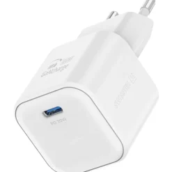 Ładowarka sieciowa Swissten GaN, USB-C PD, 20 W, biała