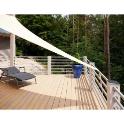 Żagiel ogrodowy przeciwsłoneczny DecoTeam, trójkąt, 2 x 3 x 4 m, biały