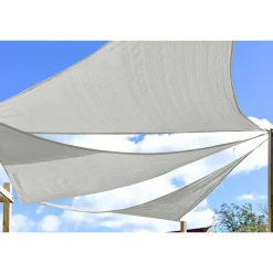 Żagiel ogrodowy przeciwsłoneczny DecoTeam Optima, trójkąt, 4,15 x 4,15 x 4,15 m, biały