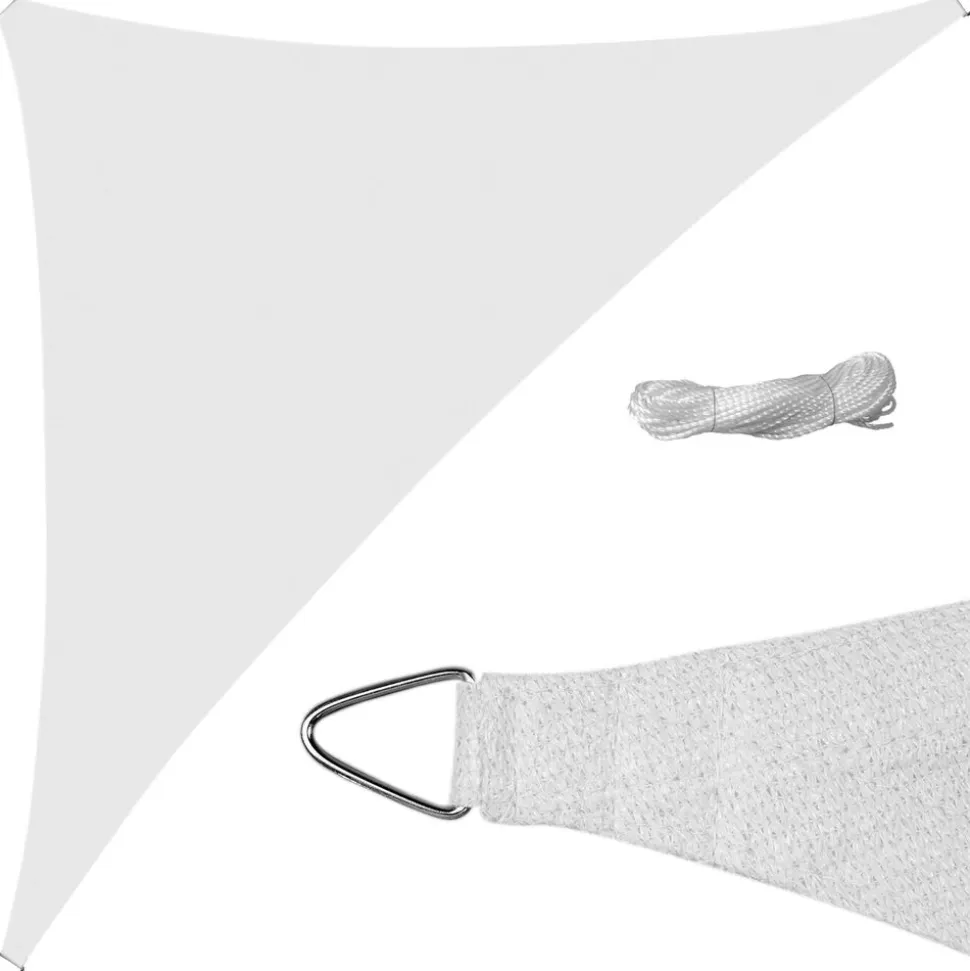 Żagiel ogrodowy przeciwsłoneczny DecoTeam Optima, trójkąt, 4,15 x 4,15 x 4,15 m, biały