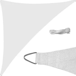 Żagiel ogrodowy przeciwsłoneczny DecoTeam Optima, trójkąt, 2 x 3 x 4 m, biały