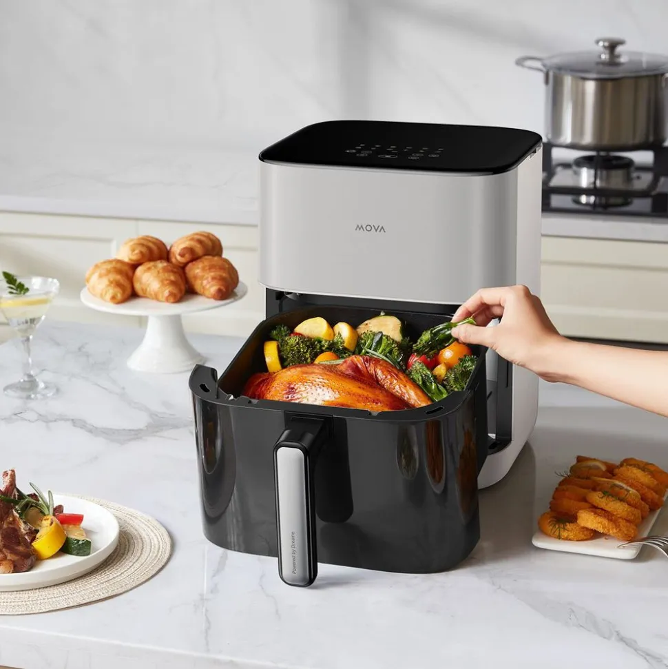 Air Fryer Frytkownica beztłuszczowa z okienkiem Mova AeroChef FD10 Pro, 1800 W, 6 l, biała