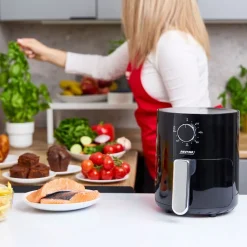 Air Fryer Frytkownica beztłuszczowa MPM MFR-12, 800 W, 2 l, czarna