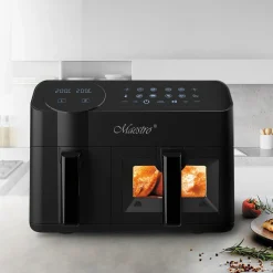 Air Fryer Frytkownica beztłuszczowa z okienkiem Maestro MR-760, 2400 W, 3,5 l + 6 l, czarna