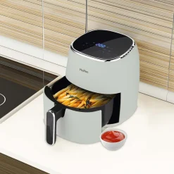 Air Fryer Frytkownica beztłuszczowa Hoffen, 1500 W, 5 l, kremowa matowa