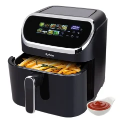 Air Fryer Frytkownica beztłuszczowa z okienkiem Hoffen, 1600-2000 W, 8 l, czarna