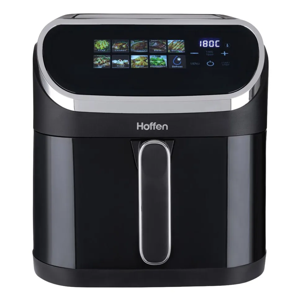 Air Fryer Frytkownica beztłuszczowa z okienkiem Hoffen, 1600-2000 W, 8 l, czarna