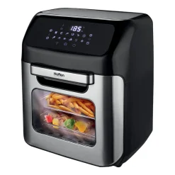 Air Fryer Frytkownica beztłuszczowa z okienkiem Hoffen Expert, minipiekarnik, 1800 W, 12 l, czarna