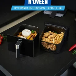 Air Fryer Frytownica beztłuszczowa Noveen AF5050 X-Line, 2 x 5,5 l, czarna