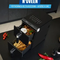 Air Fryer Frytownica beztłuszczowa Noveen AF5050 X-Line, 2 x 5,5 l, czarna