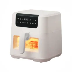 Air Fryer z okienkiem Olayks, 1500 W, 5 l, kość słoniowa