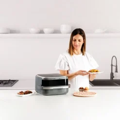 Air Fry Pizza Grill XL Taurus, 3 w 1, 2200 W, 4,2 l, czarny