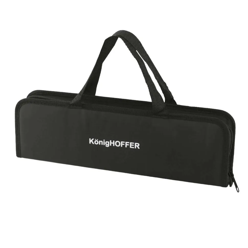 Akcesoria do grilla Konighoffer BBQ Chef, 12 elementów, w etui, stal nierdzewna