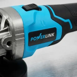 Akumulatorowa szlifierka kątowa z silnikiem bezszczotkowym Powerlink, 20 V, 8500 obr./min, 2x akumulator 4 Ah i walizka