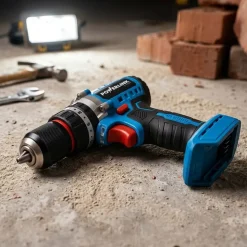 Akumulatorowa wiertarko-wkrętarka udarowa z silnikiem bezszczotkowym Powerlink, 20 V, 50 Nm, 10 mm, 2x akumulator 1,5 Ah, z akcesoriami