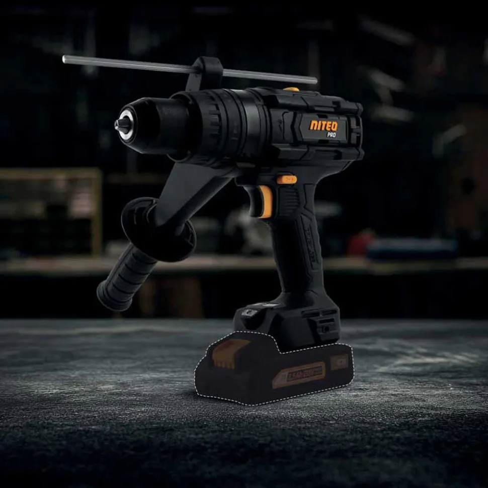 Akumulatorowa wiertarko-wkrętarka Niteo Pro 20 V Max, 20 V, z udarem