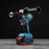 Akumulatorowa wiertarko-wkrętarka udarowa z silnikiem bezszczotkowym Powerlink, 20 V, 120 Nm, 13 mm, 2x akumulator 4 Ah, z akcesoriami