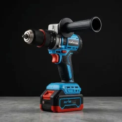 Akumulatorowa wiertarko-wkrętarka udarowa z silnikiem bezszczotkowym Powerlink, 20 V, 120 Nm, 13 mm, 2x akumulator 4 Ah, z akcesoriami