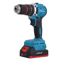 Akumulatorowa wiertarko-wkrętarka udarowa z silnikiem bezszczotkowym Powerlink, 20 V, 50 Nm, 13 mm, 2x akumulator 1,5 Ah i walizka
