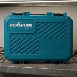 Akumulatorowa wiertarko-wkrętarka udarowa z silnikiem bezszczotkowym Powerlink, 20 V, 50 Nm, 13 mm, 2x akumulator 1,5 Ah i walizka