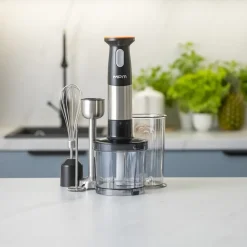 Akumulatorowy blender ręczny MPM GoFree CMBL-01, czarno-srebrny