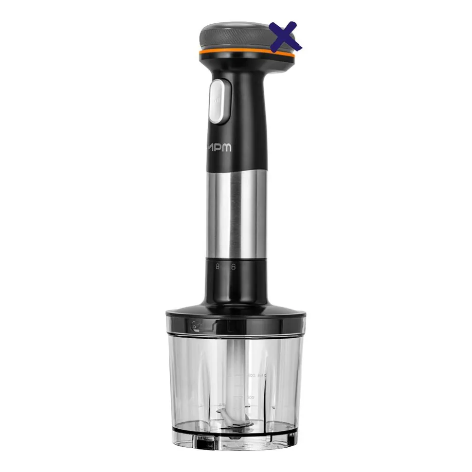 Akumulatorowy blender ręczny MPM GoFree CMBL-01, czarno-srebrny