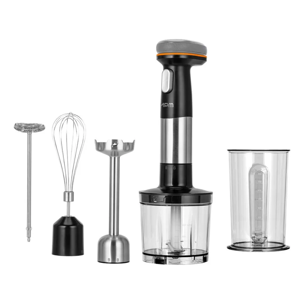Akumulatorowy blender ręczny MPM GoFree CMBL-01, czarno-srebrny