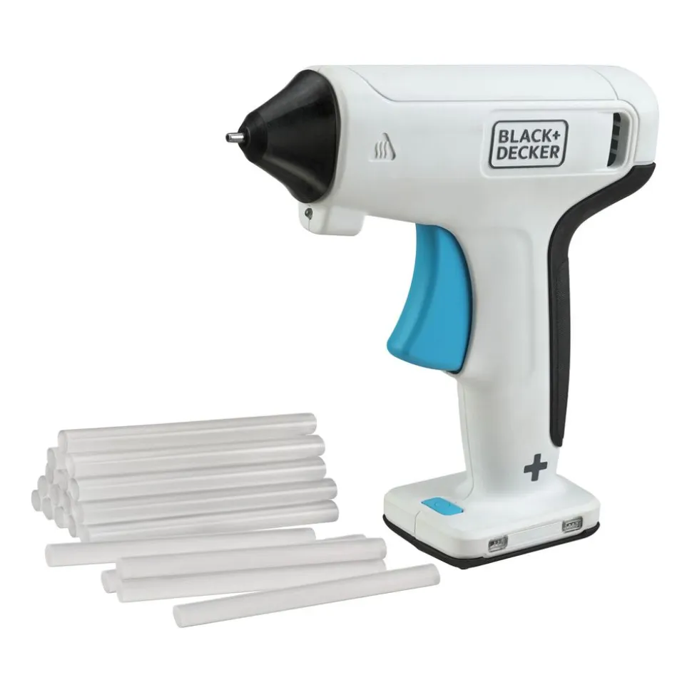 Akumulatorowy pistolet do kleju Black+Decker, na sztyfty 7 mm, 3,6 V