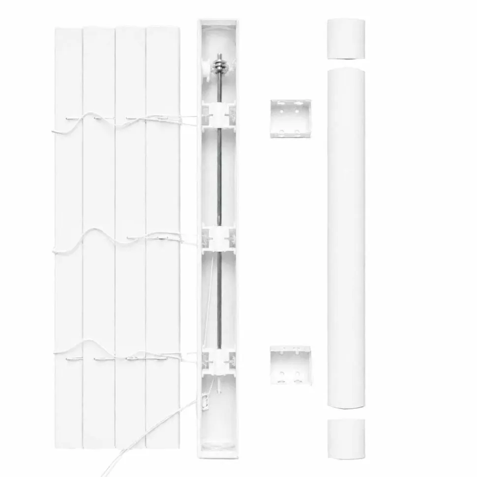 Żaluzja drewnopodobna Decoteam, 80 x 140 cm, biała