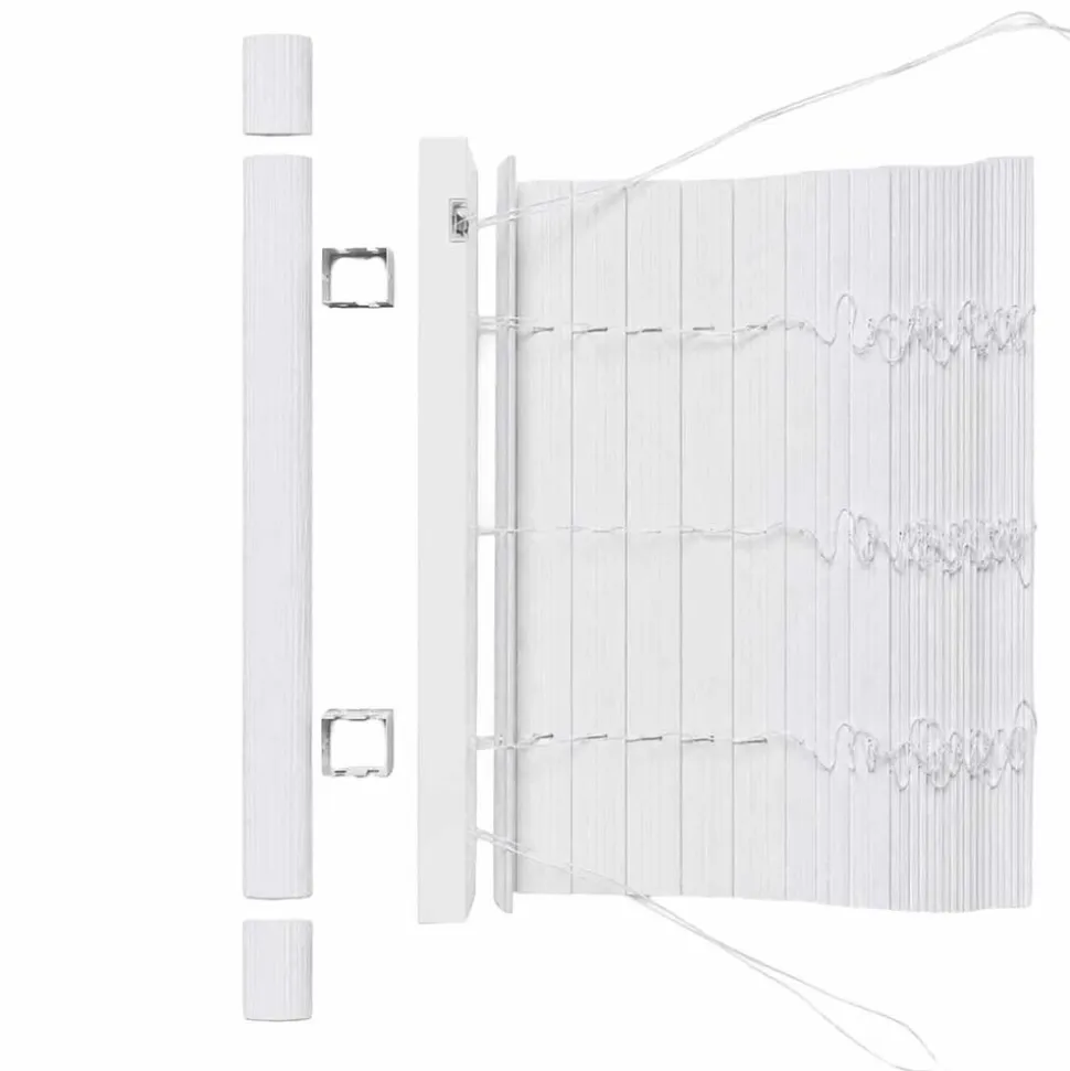 Żaluzja drewnopodobna Decoteam, 80 x 230 cm, biała tłoczona