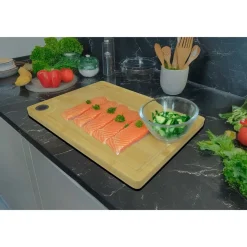 Bambusowa deska do krojenia MG Home, z silikonowym uchwytem