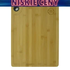 Bambusowa deska do krojenia MG Home, z silikonowym uchwytem