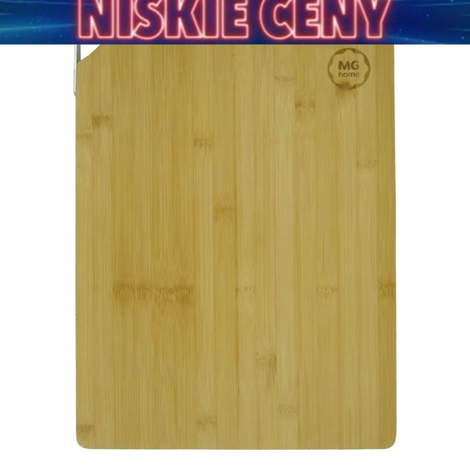 Bambusowa deska do krojenia MG Home Daily Bamboo, z aluminiowym uchwytem