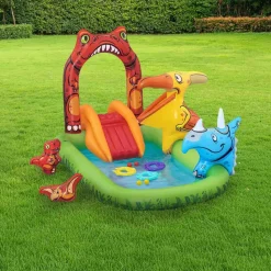 Basen dmuchany dla dzieci z placem zabaw Bestway, 241x140x137 cm, dinozaury