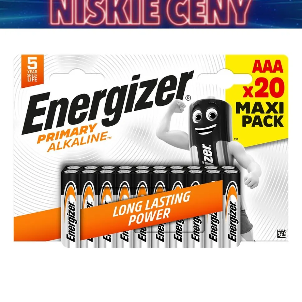Baterie alkaliczne Energizer Primary Alkaline AAA, 20 szt.