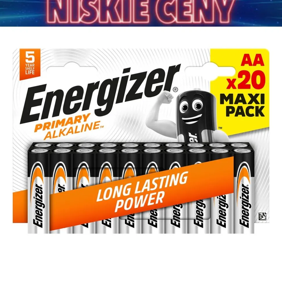 Baterie alkaliczne Energizer Primary Alkaline AA, 20 szt.