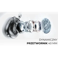 Bezprzewodowe słuchawki gamingowe Havit Space S1 H670BT, beżowe