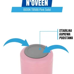 Bidon NOVEEN TB566 Pink Solid 300 ml, różowy