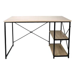 Biurko z półkami Smukee Home, 120 x 60 x 75 cm, dębowe
