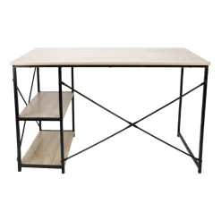 Biurko z półkami Smukee Home, 120 x 60 x 75 cm, dębowe