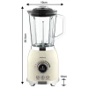 Blender kielichowy Klausberg, 600 W, 1,5 l, beżowy