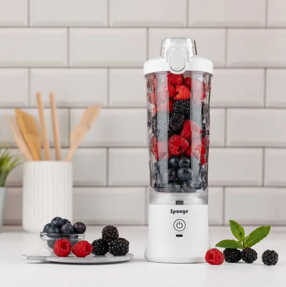 Blender kielichowy Sponge, 0,6 l, 150 W, bezprzewodowy, biały
