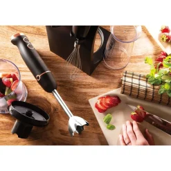 Blender ręczny BerlingerHaus Black Rose, 500 W, z akcesoriami, czarny