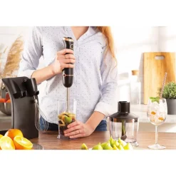 Blender ręczny BerlingerHaus Black Rose, 500 W, z akcesoriami, czarny