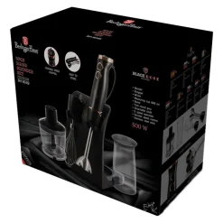 Blender ręczny BerlingerHaus Black Rose, 500 W, z akcesoriami, czarny