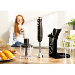 Blender ręczny BerlingerHaus Black Rose, 500 W, z akcesoriami, czarny
