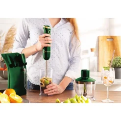 Blender ręczny BerlingerHaus Emerald, 500 W, z akcesoriami, zielony